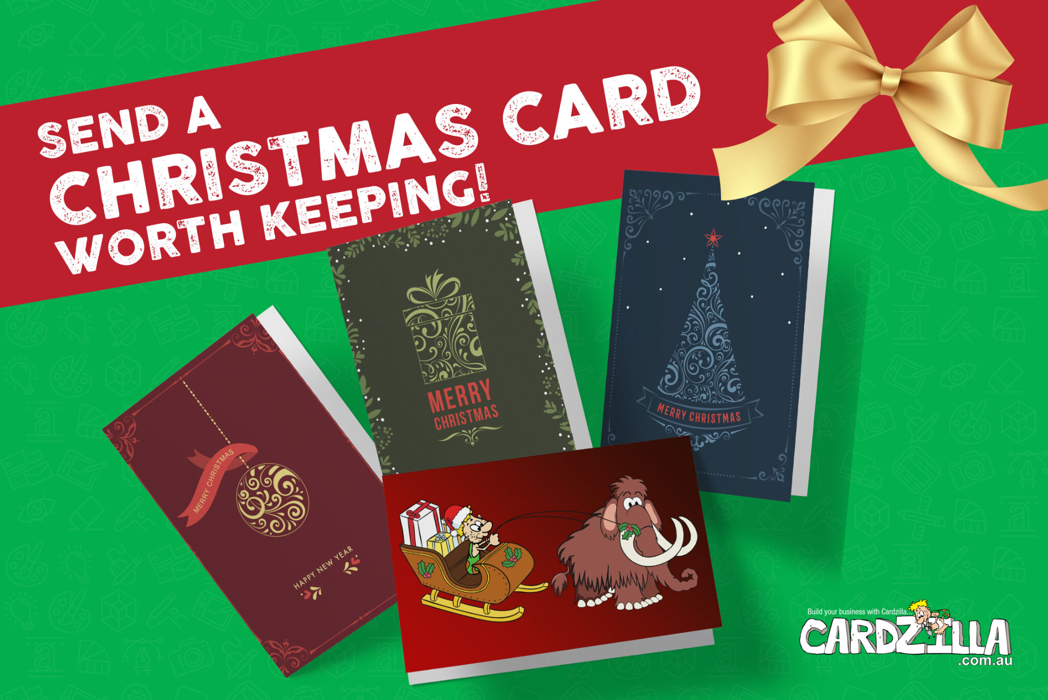 Christmas Card With Cardzilla